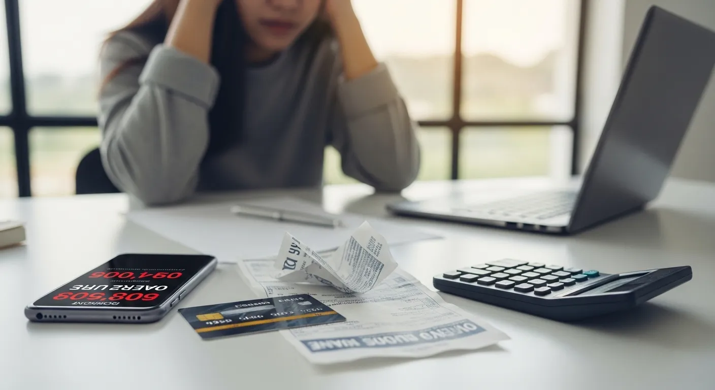 Cartão de crédito com fatura vencida representando altos juros