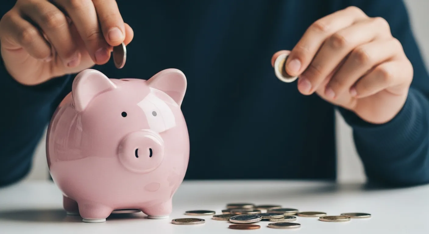 Cofrinho representando a importância da reserva de emergência