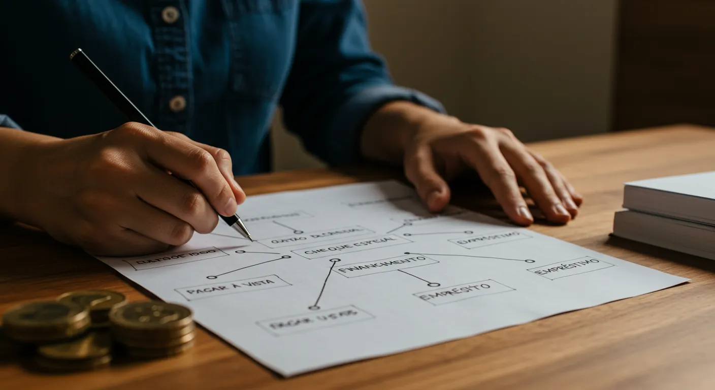 Fluxograma de estratégias para diferentes tipos de dívidas