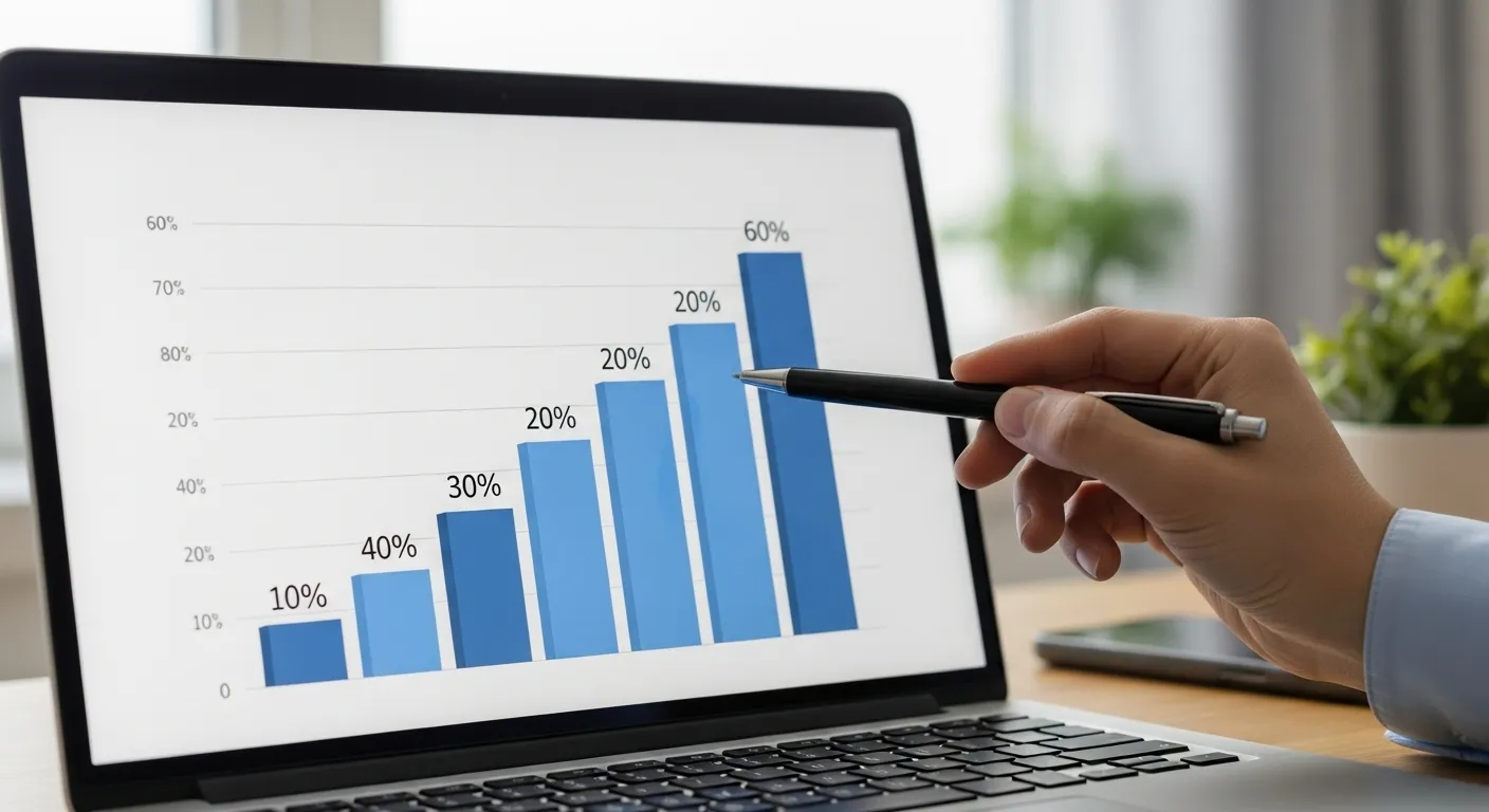 Gráfico demonstrando aumento de descontos em negociações sucessivas