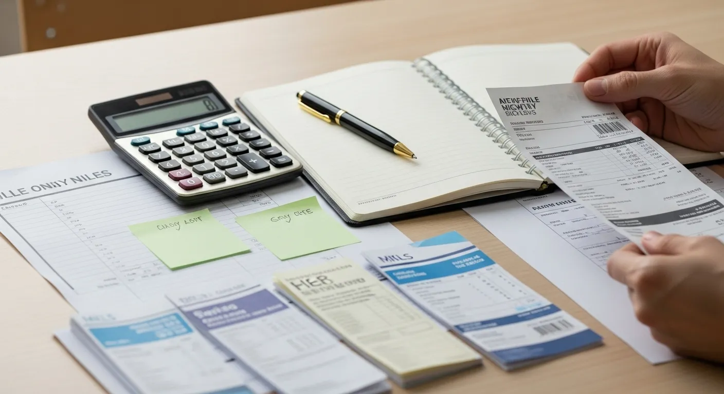 Mesa organizada com documentos e calculadora para negociação de dívidas