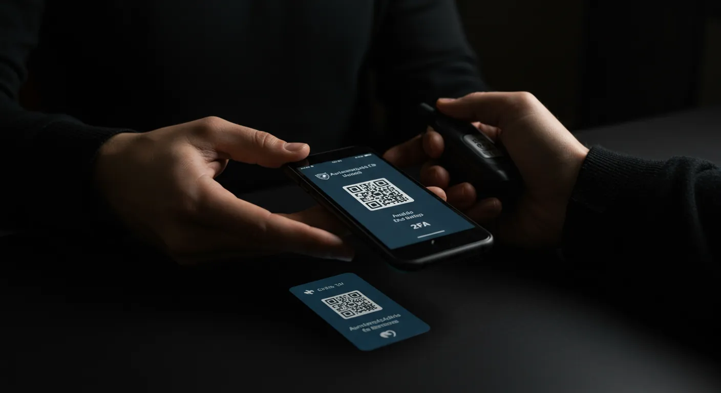 Pessoa configurando autenticação de dois fatores no celular para proteger criptomoedas