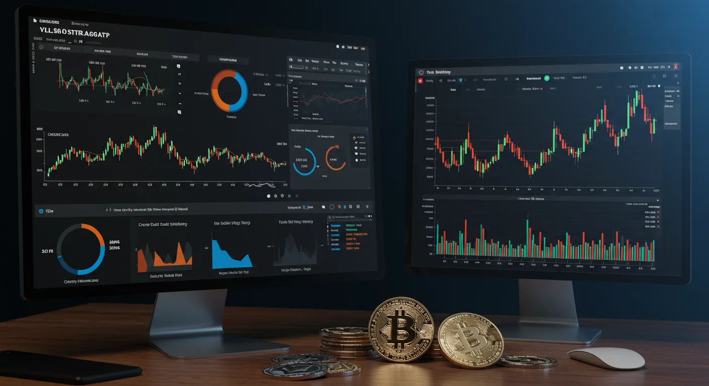 Comparação entre staking e trading com gráficos de rendimento e tempo