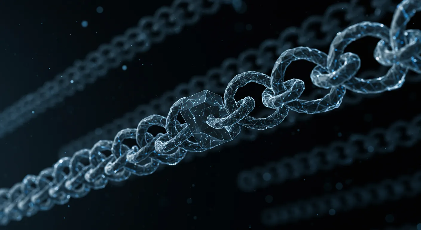 Diagrama explicativo da tecnologia blockchain mostrando blocos conectados em sequência