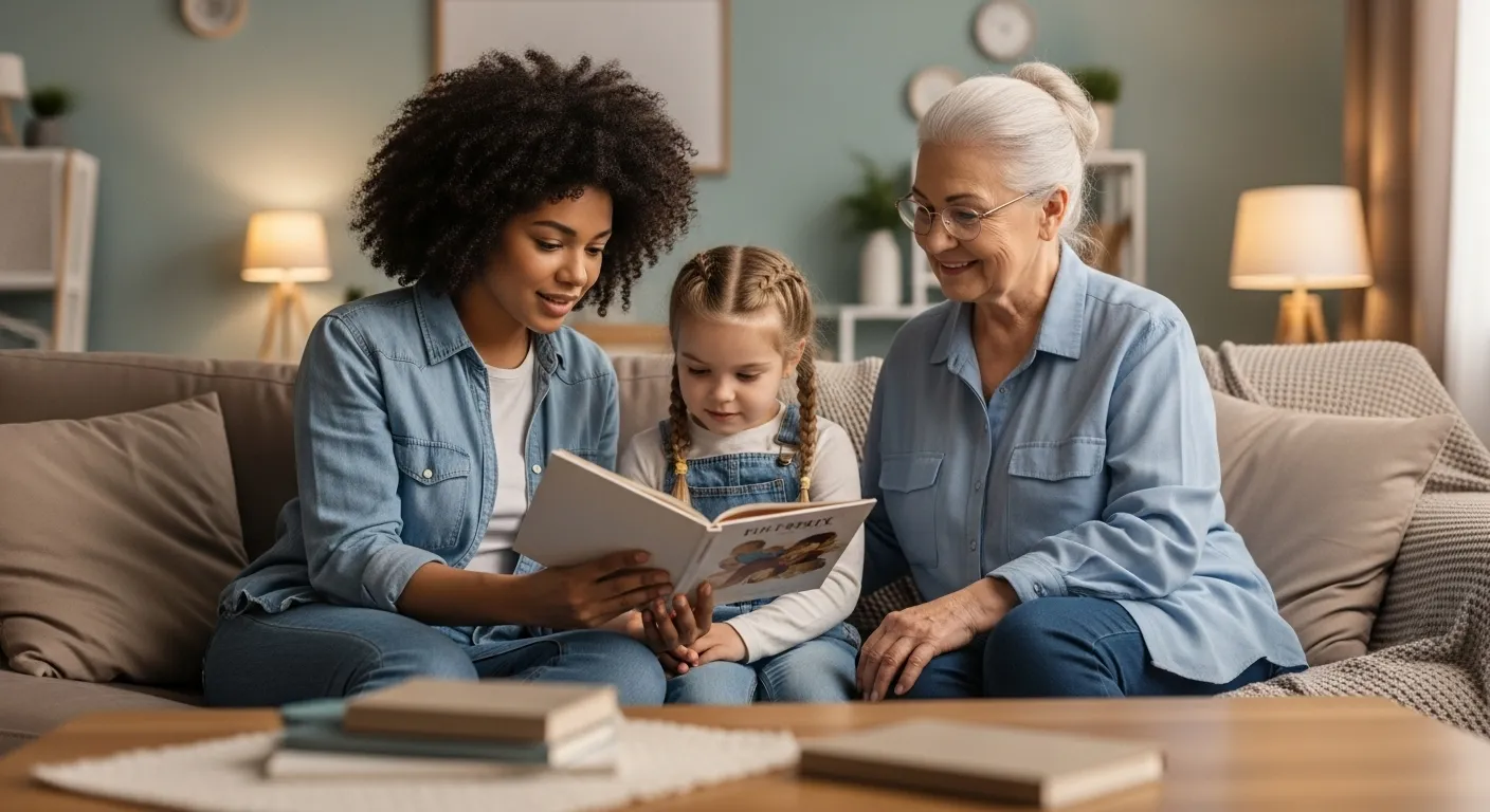 Cuidador de idosos lendo livro