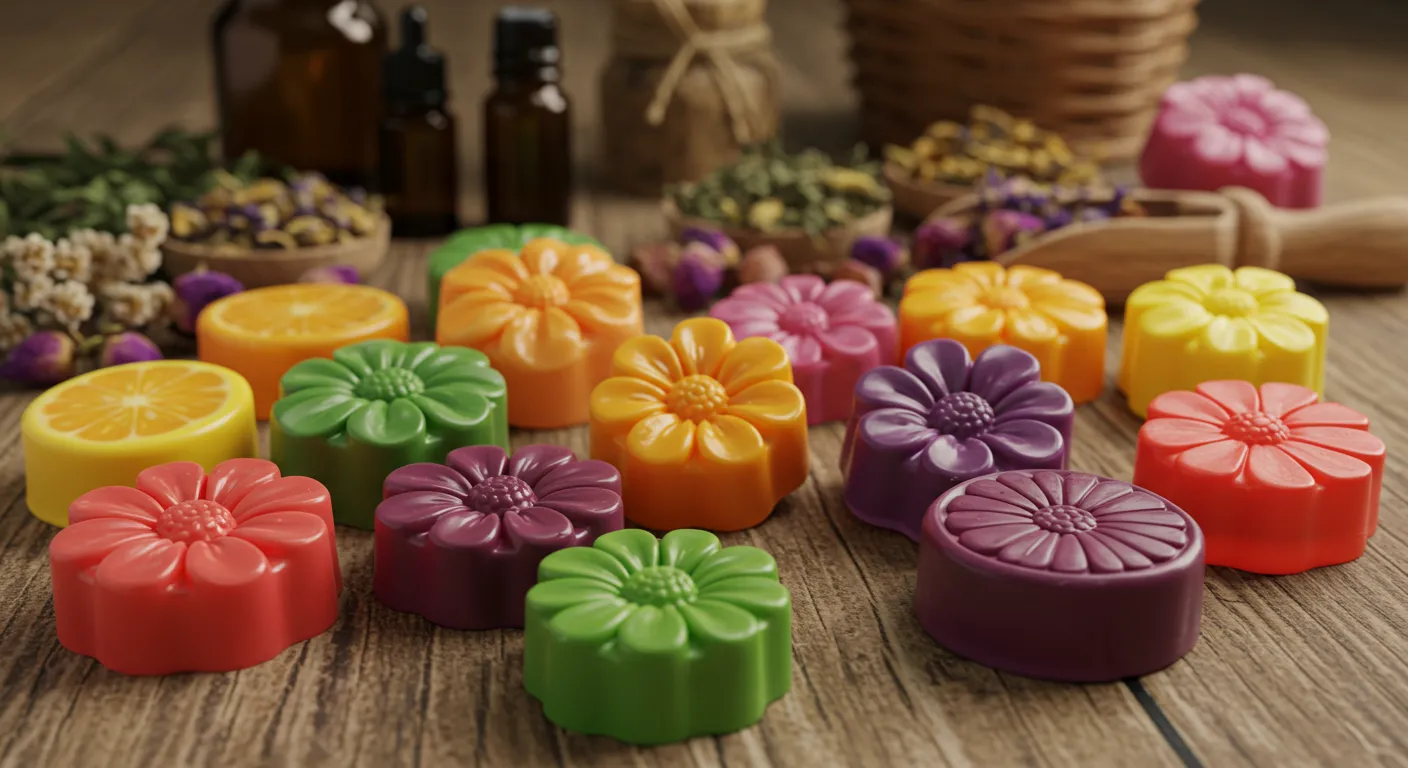 Sabonetes coloridos e naturais com formatos criativos