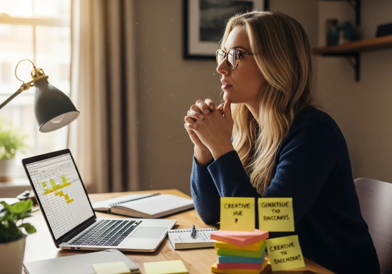 Pessoa pensando em soluções para renda extra