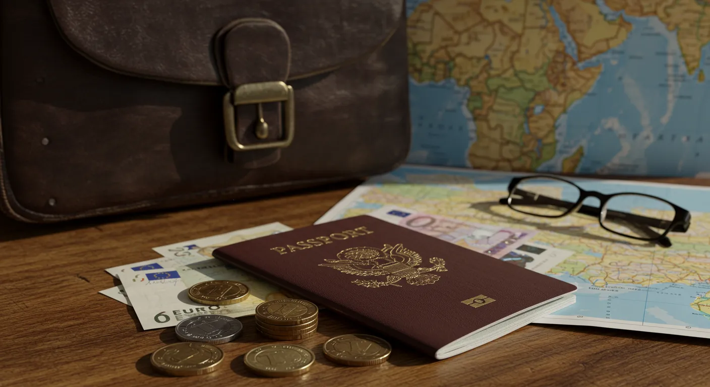 Como economizar dinheiro para viajar - cofrinho e passaporte